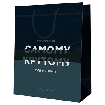 Сумка подарочная 18*23*10см "Самому крутому" ламинированный (MESHU)