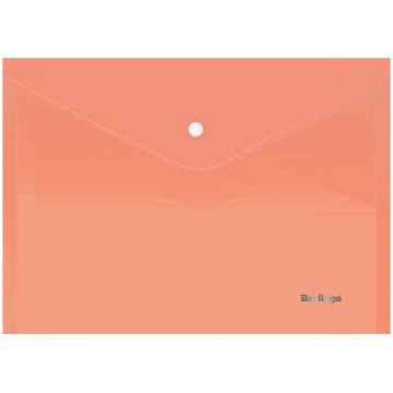 Папка конверт с кнопкой ф.А4 плотность 180мкм "Starlight" цвет оранжевый (Berlingo)