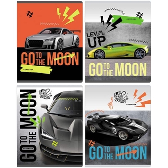 Тетрадь 40л. А5 клетка скрепка Go to the moon (BG)