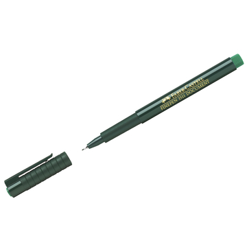 Ручка капиллярная Faber-Castell "Finepen 1511" зеленая, 0,4мм