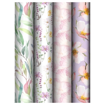 Бумага упаковочная глянец Bouquet 70*100см 1 лист 80г/м2 (Meshu)