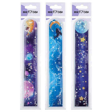 Линейка 15см Universe с блестками (Meshu)