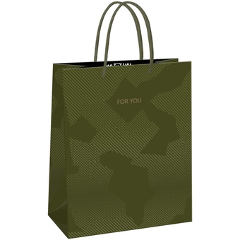 Сумка подарочная 11*14*6,5см Green pattern (MESHU)