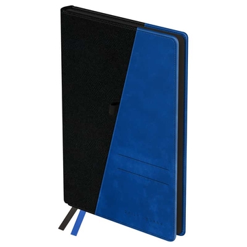 Ежедневник недатир. ф.А5 кожзам "Tandem. Black blue" черный/синий 272с (BG)