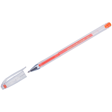 Ручка гелевая Crown "Hi-Jell Color" оранжевая 0,7мм