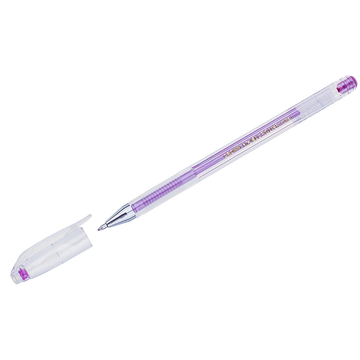 Ручка гелевая Crown "Hi-Jell Metallic" розовая металлик 0,7мм
