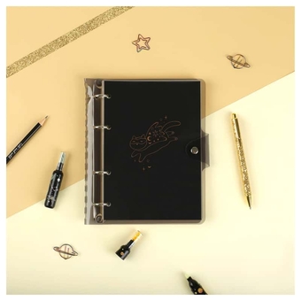Тетрадь на кольцах А5 120л. Black cat (MESHU)  