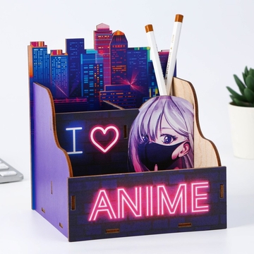 Подставка для канцелярских принадлежностей "Anime" фанера   9827208