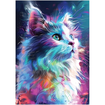 Пазл 260 деталей "Неоновый кот" (Три Совы)  