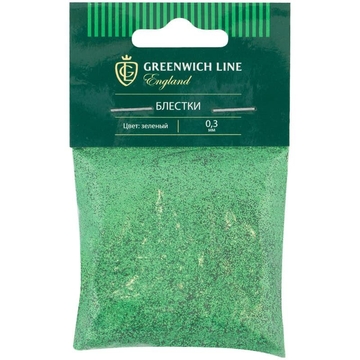 Блестки цвет зеленый размер 0,3мм 20г (Greenwich Line)
