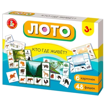 Лото "Кто где живет?" (большое) (Десятое королевство)