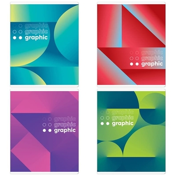 Тетрадь 48л. А5 линия скрепка Моноколор.Graphic mono (Art Space) 