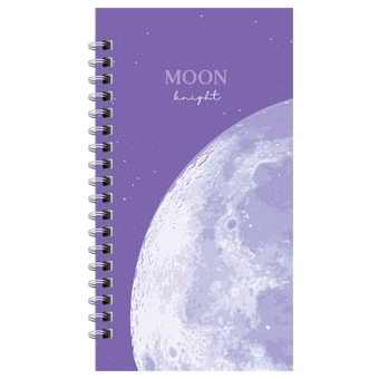 Записная книжка 95*175мм 96л. на гребне Moon light тв. обложка (Meshu)