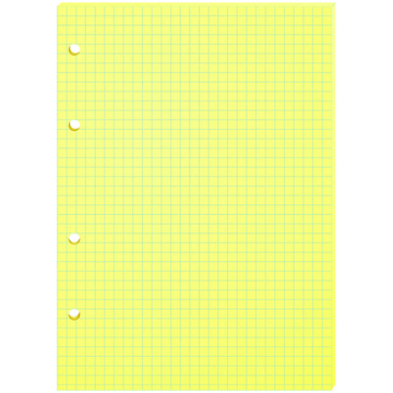 Сменный блок для тетрадей на кольцах А5 80л. желтый (Space)