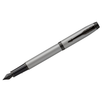 Ручка перьевая Parker Im Achromatic Grey  в футляре цвет корпуса серебряный