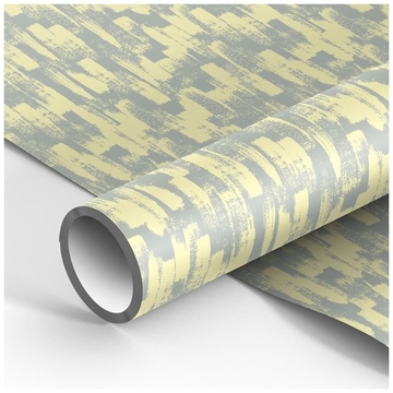 Бумага упаковочная Grey-yellow 70*100см 1 лист 90г/м2 (Meshu)
