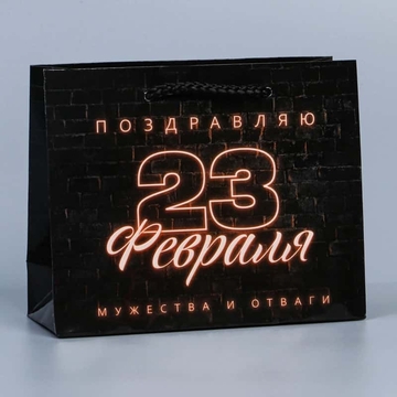 Сумка подарочная 12*15*5,5см С 23 февраля (UPAK LAND)