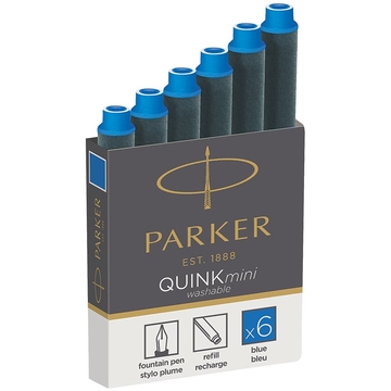 Ампула для перьевой ручки синий "Cartridge Quink Mini" (Parker) цена за 1ампулу