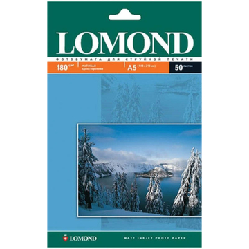Фотобумага "Lomond" 180г/м2 А5 50 л.матовая односторонняя