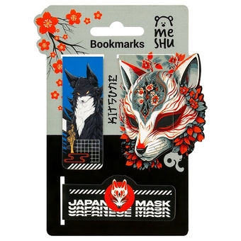 Закладки магнитные Kitsune размер 80*130мм 3шт.(MESHU)