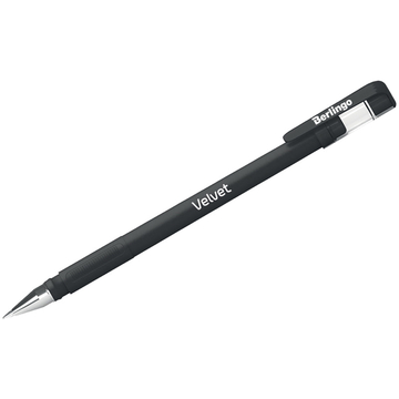 Ручка гелевая Berlingo "Velvet" черный 0,5мм прорезиненный корпус