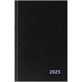 Ежедневник датированный 2025г ф.A5  бумвинил черный (BG)