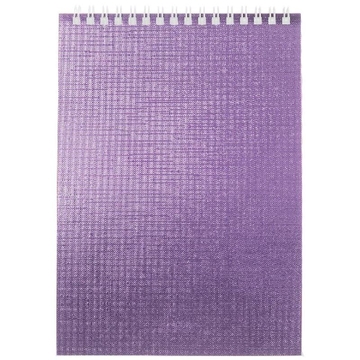 Блокнот А5 80л. на гребне Metallic Фиолетовый (Hatber)