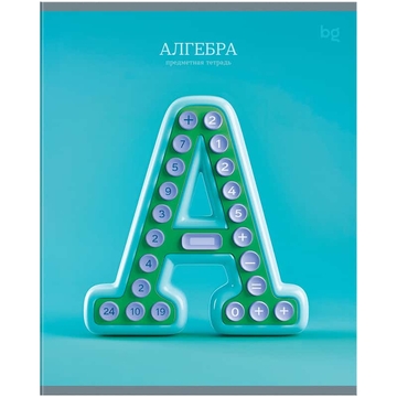 Тетрадь Алгебра 48л. А5  Заглавные-главные  (BG)