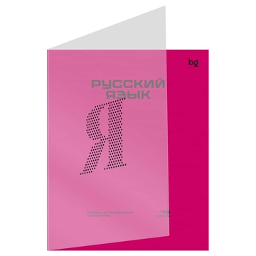 Тетрадь Русский язык 48л. А5 Перфокарта пластиковая обложка (BG)