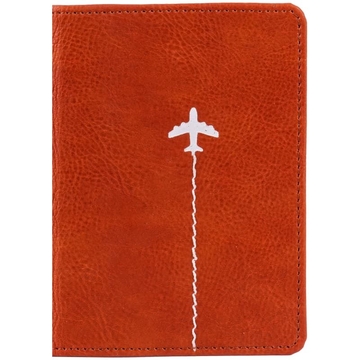 Обложка для паспорта "Travel" кожзам цвет коричневый (OfficeSpace)