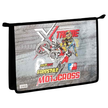 Папка для тетрадей ф.А4 1 отделение на молнии "Motocross"   (Art Space)