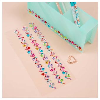 Наклейки акриловые "Zigzag" 25*10см стразы 396 наклеек (MESHU)