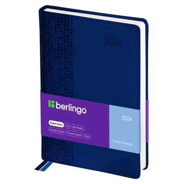 Ежедневник датированный 2024г ф.A5  кожзам "Vivella Prestige"  синий  (Berlingo)