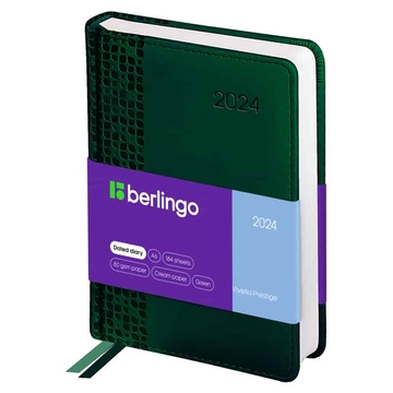 Ежедневник датированный 2024г ф.A6 кожзам "Vivella Prestige"  зеленый (Berlingo)
