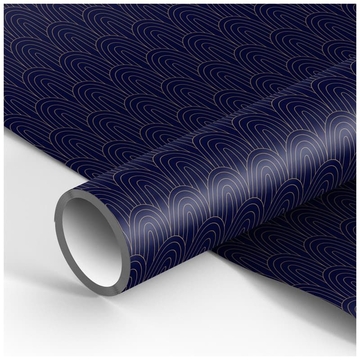Бумага упаковочная Dark blue 70*100см 1лист 90г/м2 (MESHU) 