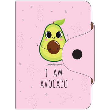 Визитница на 10 визиток ПВХ "I'm Avocado" размер 75*110мм (Office Space)