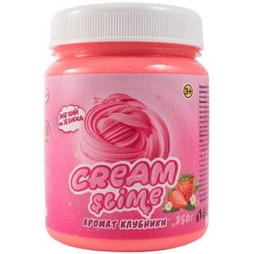 Слайм "Cream Slime" розовый с ароматом клубники 250мл 