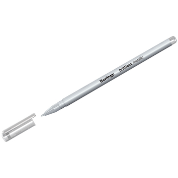 Ручка гелевая Berlingo "Brilliant Metallic" серебро металлик 0,8мм