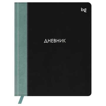 Дневник для 1-11 классов "Комбо. Черный" кожзам обложка комбинирование материалов тиснение ф (BG)