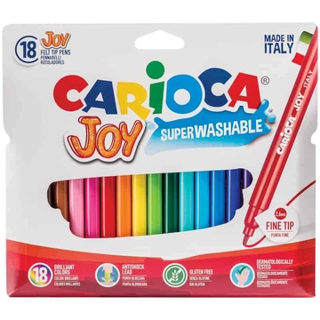 Фломастеры 18 цветов "Joy" смываемые (Carioca)