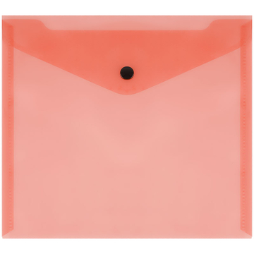 Папка конверт с кнопкой ф.A5+ плотность 150мкм цвет красный (Стамм)