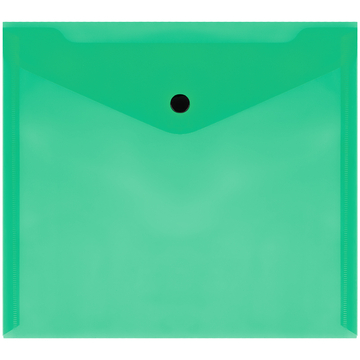 Папка конверт с кнопкой ф.A5+ плотность 150мкм цвет зеленый (Стамм)
