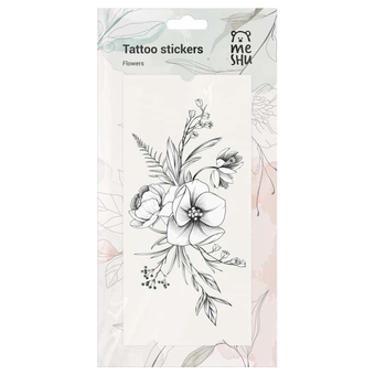 Наклейка-тату  "Flowers" 9*19см  (MESHU)