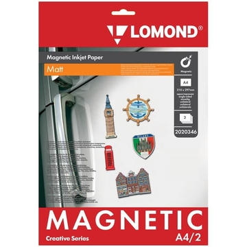 Бумага А4 с магнитным слоем Magnetic 620г/м2 (2л) для струйной печати матовая односторонняя (Lomond)
