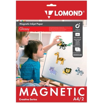 Бумага А4 с магнитным слоем Magnetic 660г/м2 (2л) для струйной печати глянцевая односторонн (Lomond)