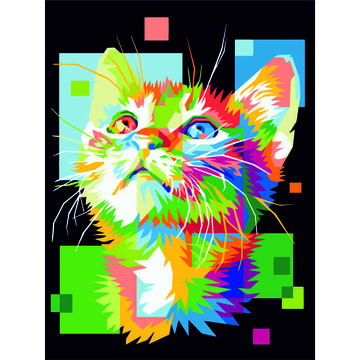 Картина по номерам ф.А3 "Пиксельный кот" (Три Совы)