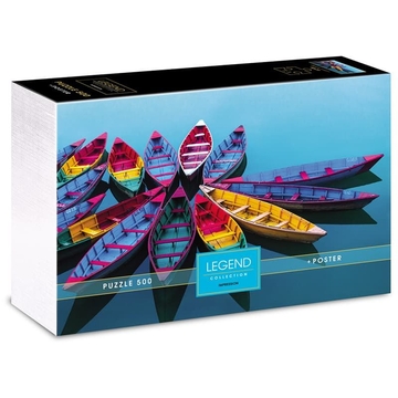 Пазл 500 деталей "Legend Art Series. Яркие лодки" подарочная коробка + Постер