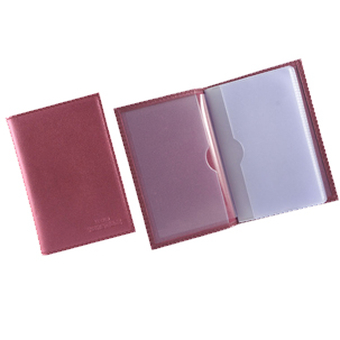 Визитница на 24 визитки цвет фиолетовый кожа анилин-лоюкс размер 75*105мм